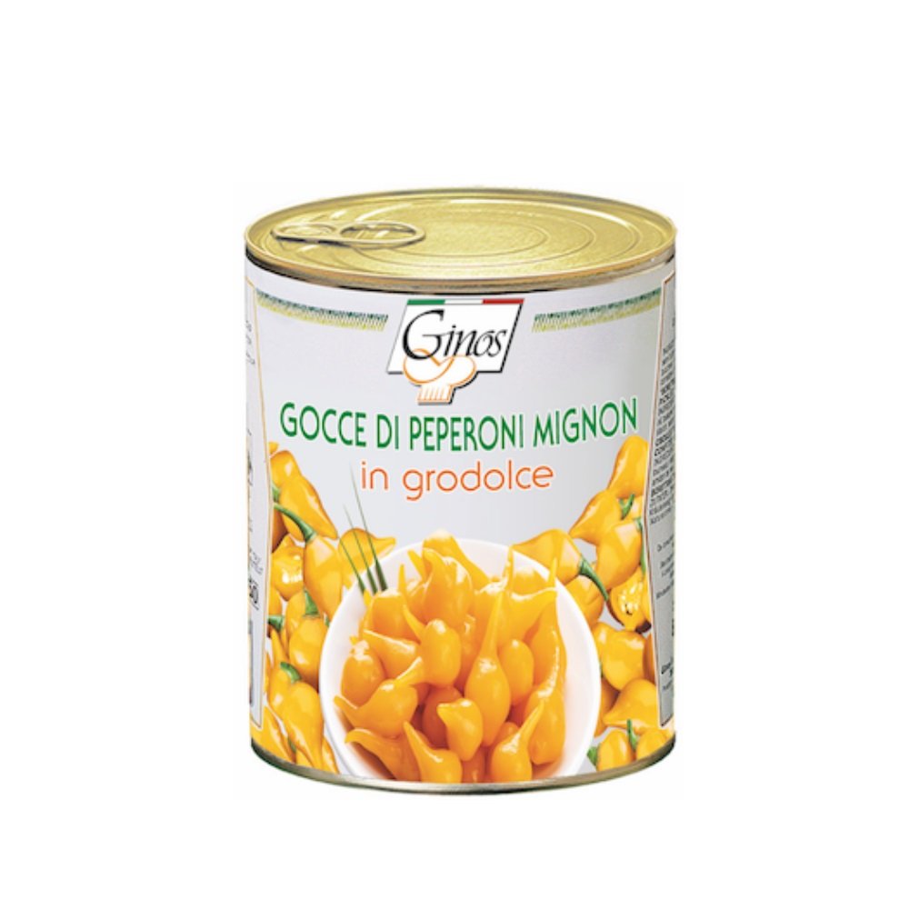 Gocce di Peperone Gialle 780 Grammi Ginos
