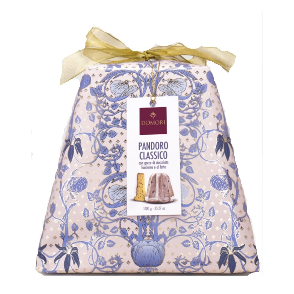 Pandoro con Gocce di Cioccolato Fondenti e al Latte 1kg Domori