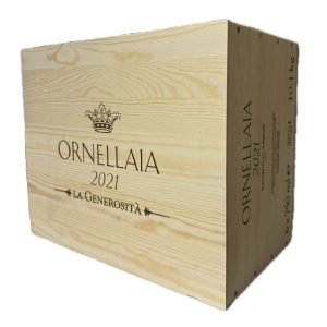 Cassetta in Legno da 6 Bottiglie Vuota “La Generosità” 2021 Ornellaia