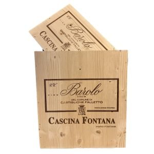 Cassetta in Legno da 6 Bottiglie Vuota Cascina Fontana Barolo del Comune di Castiglione Falletto