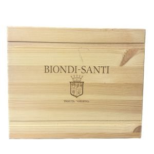 Cassetta In Legno da 6 Bottiglie Vuota“Brunello di Montalcino” Biondi Santi