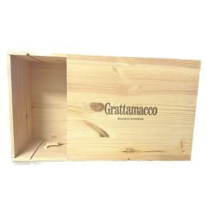 Cassetta In Legno da 6 Bottiglie Vuota Grattamacco