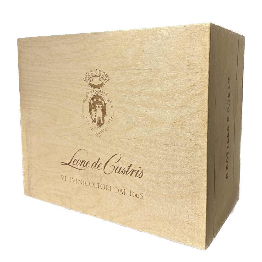 Cassetta In Legno da 6 Bottiglie Vuota Leone de Castris