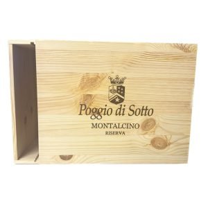 Cassetta In Legno da 6 Bottiglie Vuota Brunello di Montalcino Riserva Poggio di Sotto
