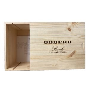 Cassetta in Legno Vuota da 6 Bottiglie Oddero Barolo Vigna Rionda