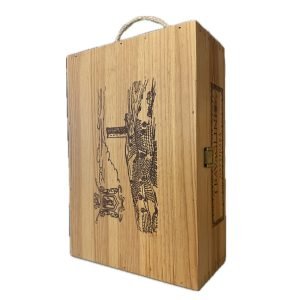 Cassetta in Legno da 2 Bottiglie Vuota di Travaglini