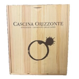 Cassetta in Legno da 3 Bottiglie Vuota Cascina Orizzonte